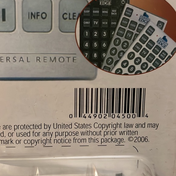 NEW Jumbo Universal Remote Control Up to 8 Devices. GLOW in the Dark Buttons BIG - Picture 11 of 11